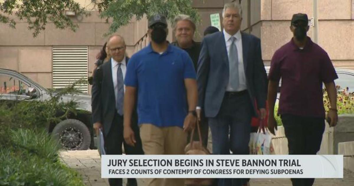 Jury Selection Begins In Steve Bannon Trial - CBS News