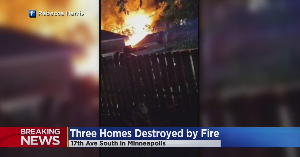 3 homes destroyed by fire in south Minneapolis - CBS Minnesota