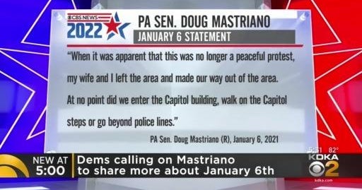 Democrats say Mastriano breached police lines during insurrection CBS
