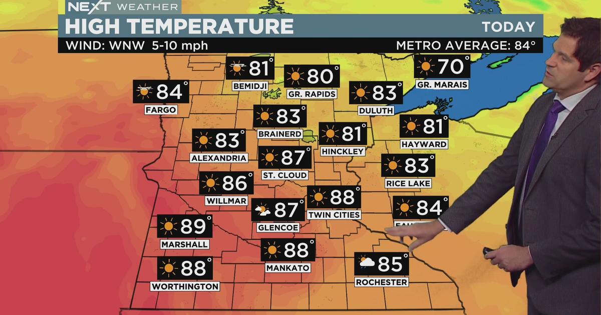 Next Weather: Above average temps, but falling dew points on Thursday ...