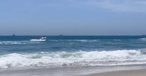 Pilot rescued from small plane after it crashed into ocean near