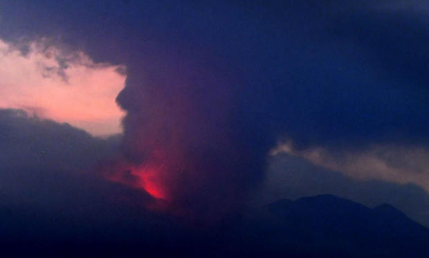 A remote camera image shows an eruption of Japan's Sakurajima volcano in the southern prefecture of Kagoshima, July 24, 2022, in this photo taken by Kyodo. 