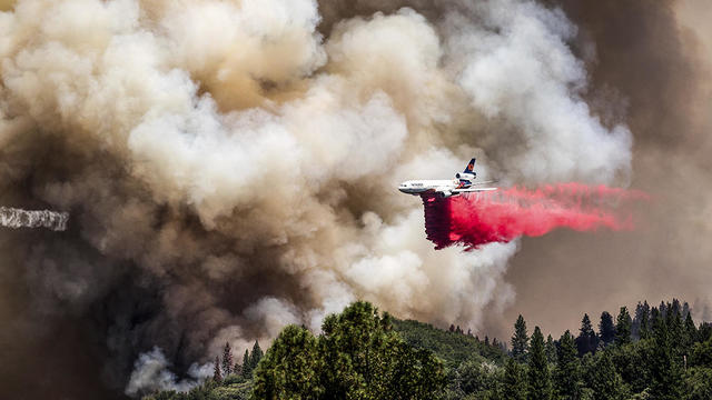 California Wildfires - Oak Fire Retardant 