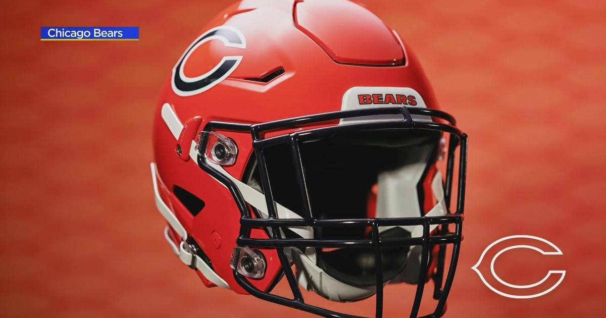 Bears unveil new orange alternate helmets for two October games - CBS  Chicago