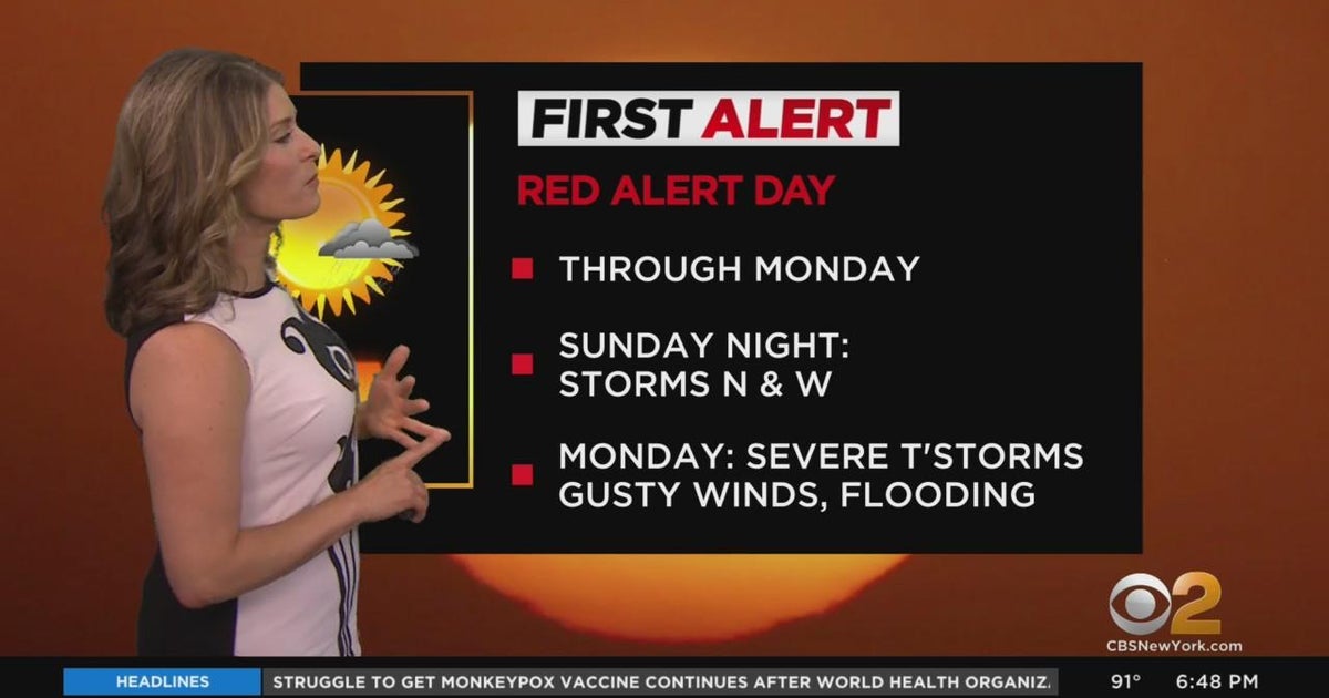 First Alert Weather: CBS2's 7/24 Sunday evening update - CBS New York