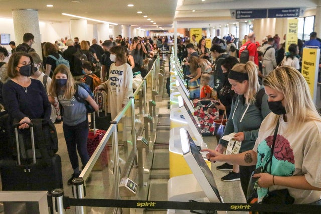 Holiday weekend rush at Los Angeles International airport. LAX 