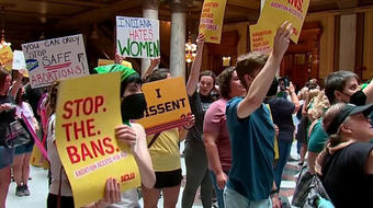 Demonstrators protest proposed abortion bill 