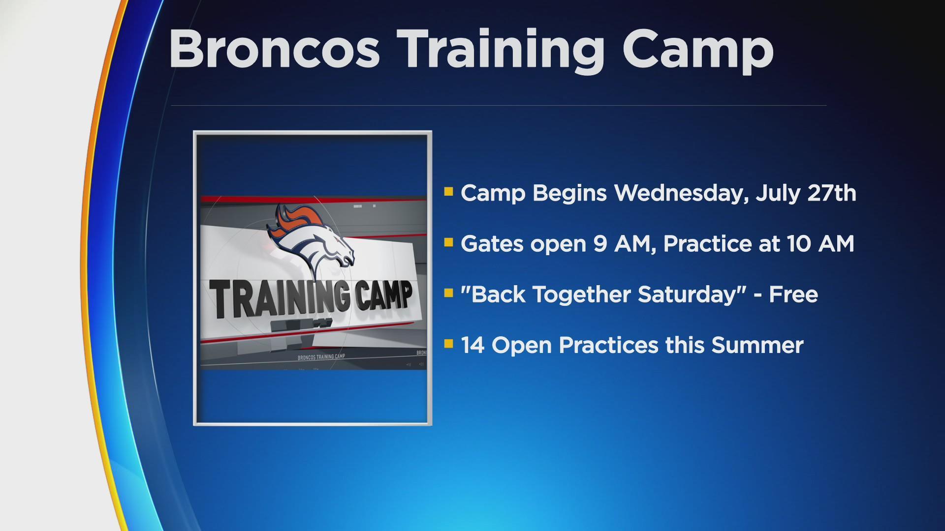 Broncos training camp practices start this week, and all of them are  currently sold out - CBS Colorado