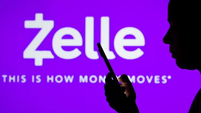 In this photo illustration the Zelle logo seen in the 
