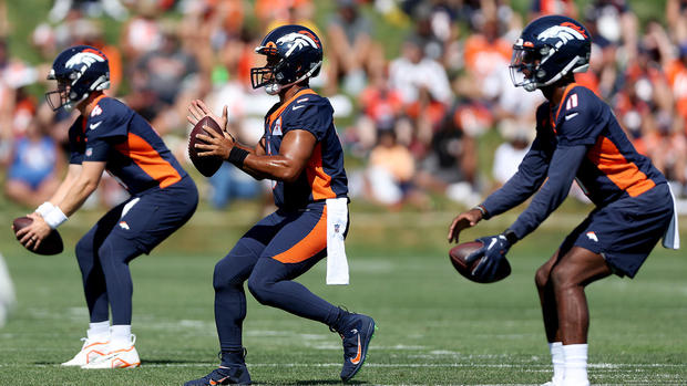 Russell Wilson's first Denver Broncos Training Camp practice 