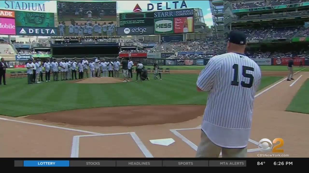 Yankees resume annual Old-Timers' Day after pandemic pause - CBS New York