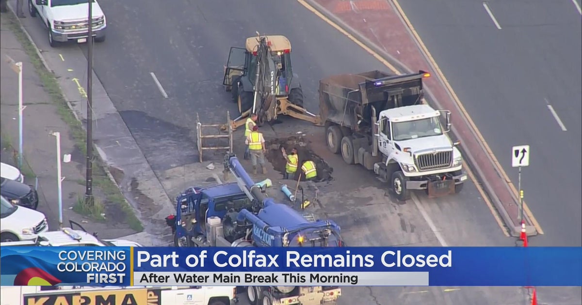 Part Of Colfax Remains Closed After A Water Main Break Monday Morning CBS Colorado