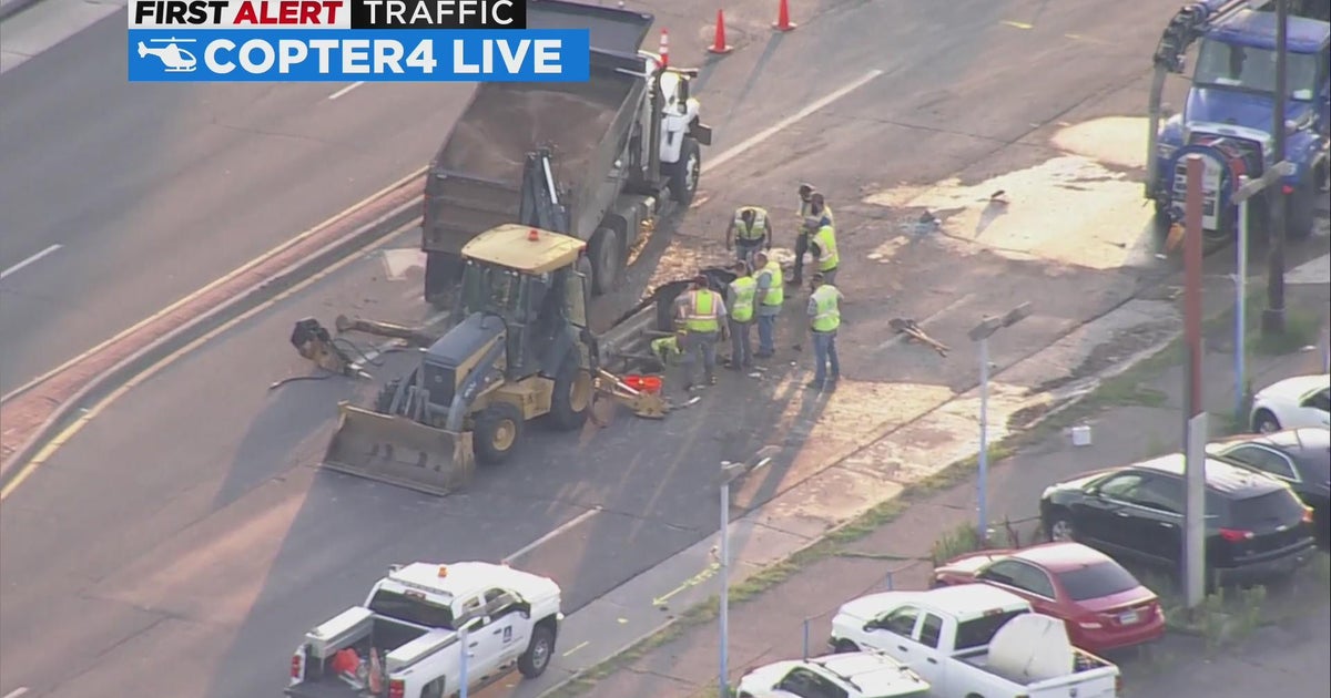 Water Main Break Closes Lane On West Colfax - CBS Colorado