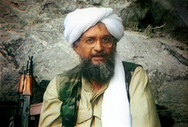 Ayman Al-Zawahiri in an undated image from video