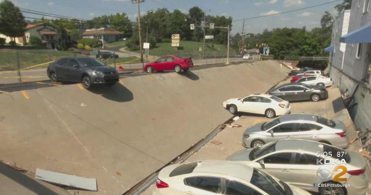 Penn Hills parking lot collapse Property manager hopes tenants can move back in CBS Pittsburgh