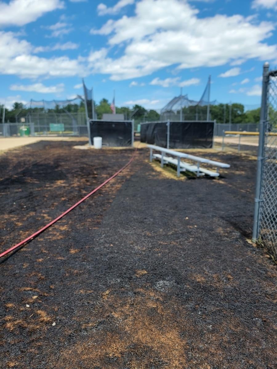 Model rocket accident sparks fire at Topsfield athletic field CBS Boston