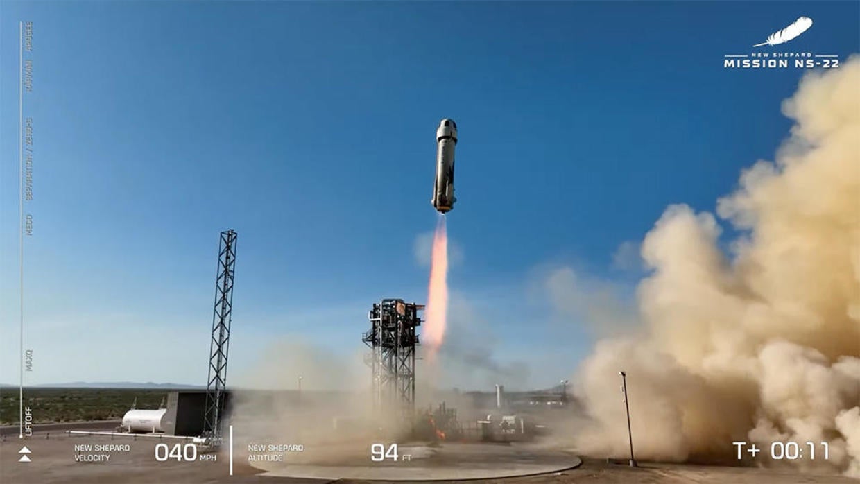 Blue Origin launches six passengers on supersonic flight to the edge of ...