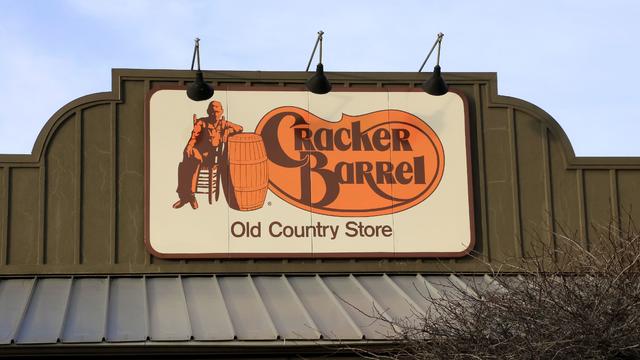 Cracker Barrel store and restaurant entrance sign 