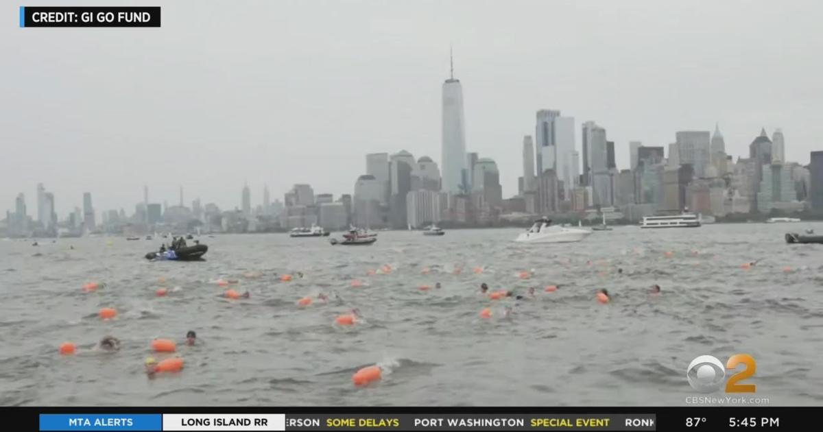 Over 200 participating in Navy SEAL Hudson River swim CBS New York