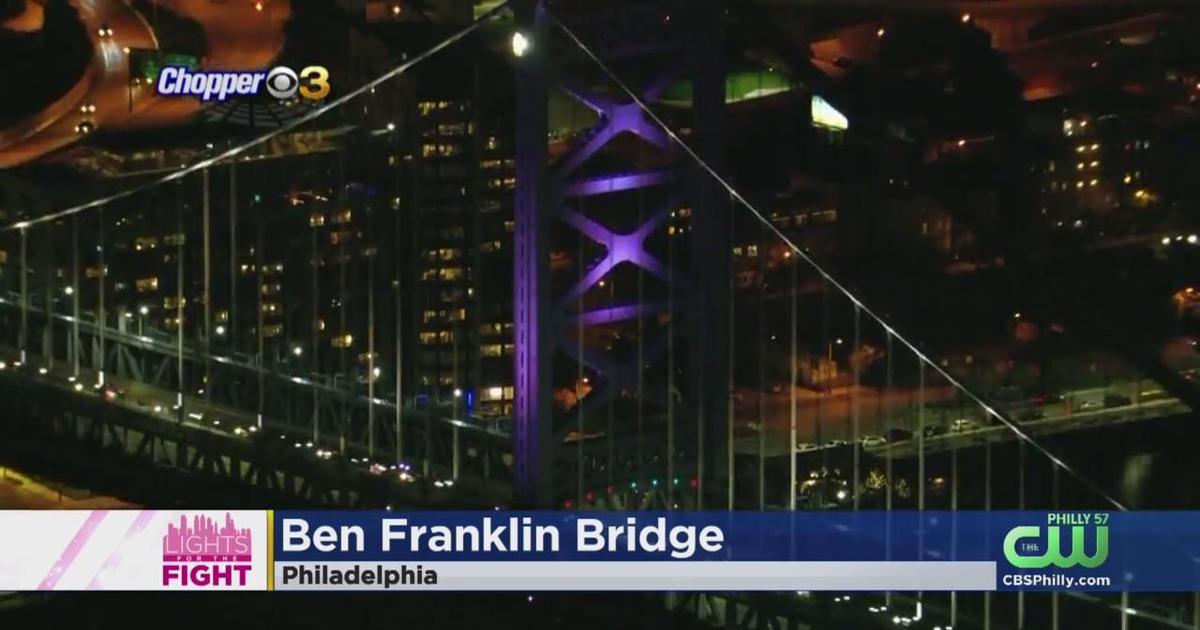 Lights For The Fight Ben Franklin Bridge CBS Philadelphia