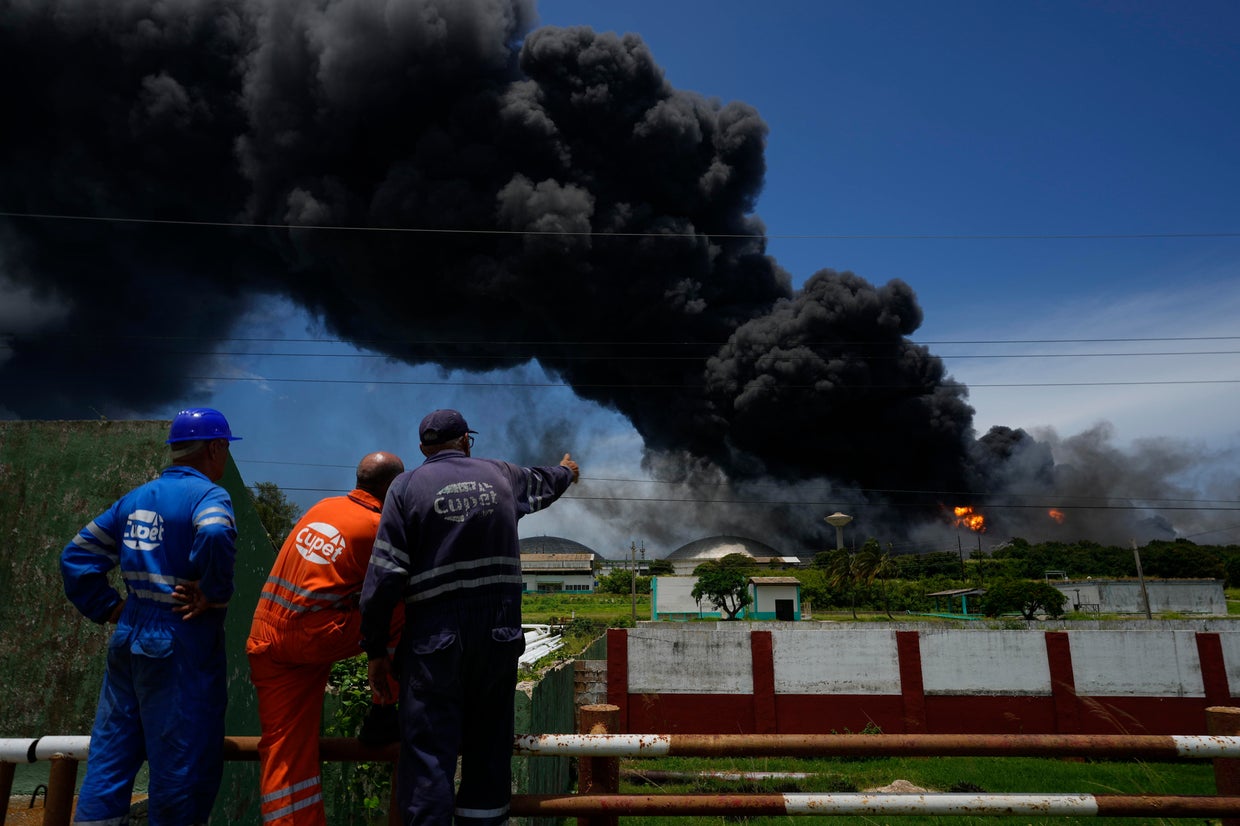 Dozens hurt, at least 17 missing as oil tank fire rages in Cuba CBS Miami