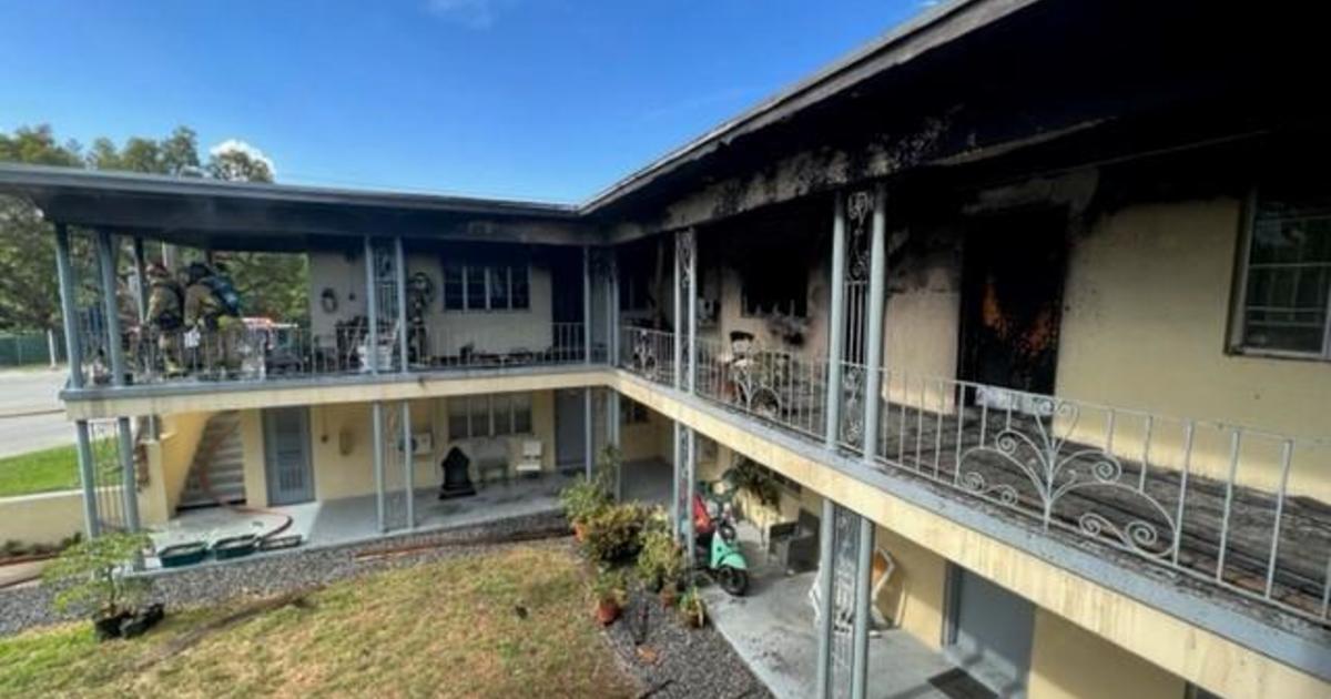 Several families likely displaced by fire at Miami apartment complex