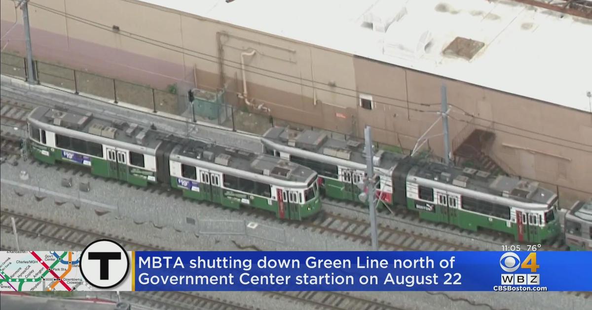 MBTA shutting down Green Line north of Government Center