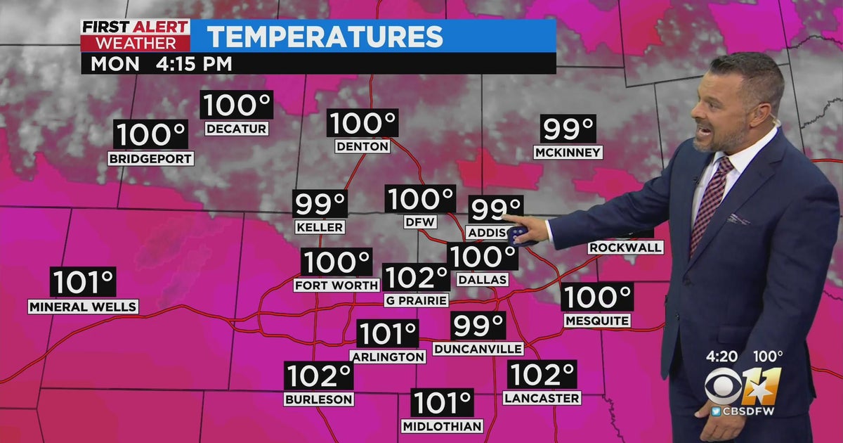 A few clouds overhead, lows in the 80s - CBS Texas