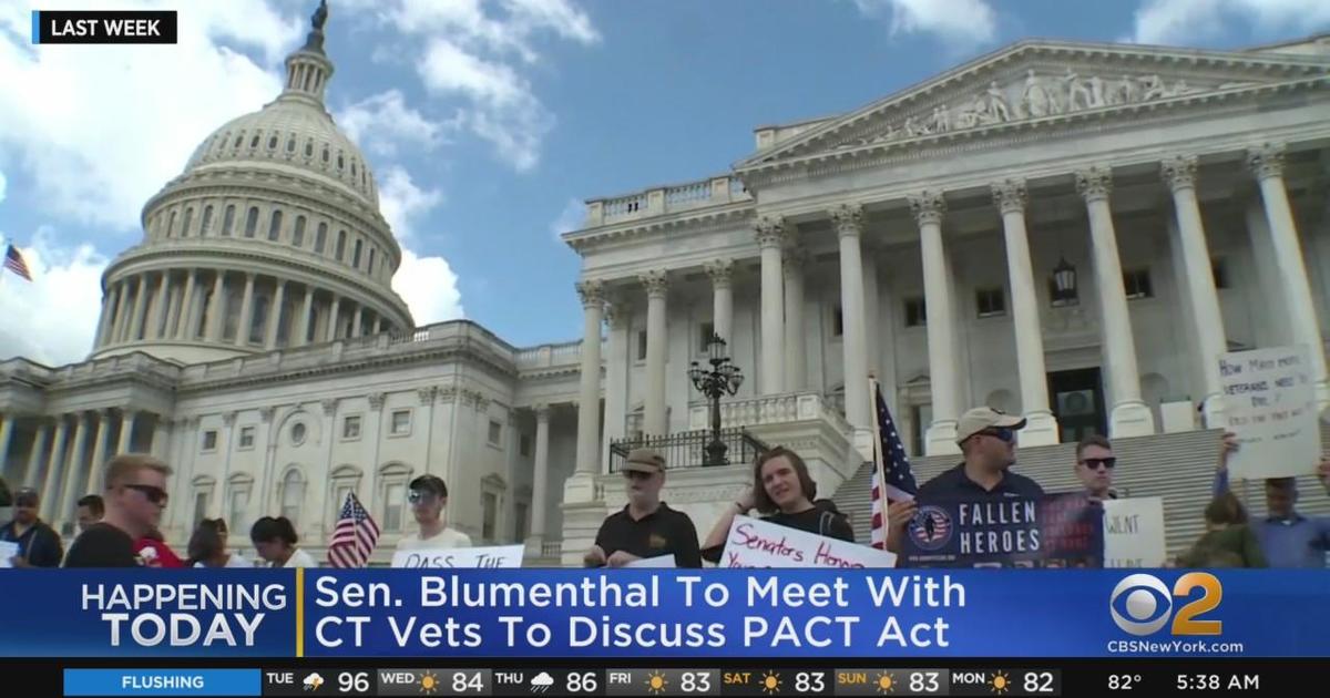 Blumenthal meeting with veterans on PACT Act – CBS New York