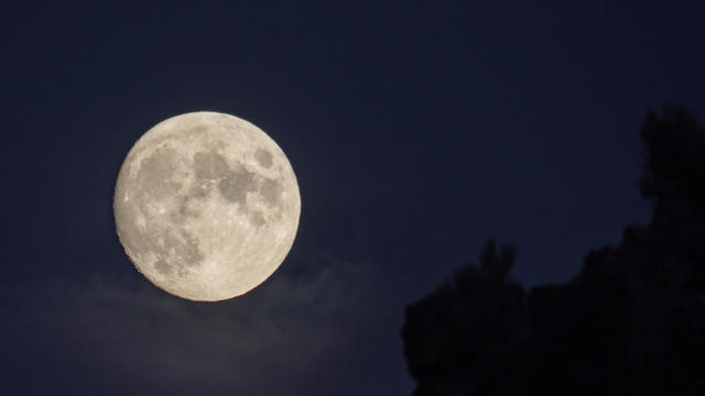 August 2020 Full Moon Rises Over Boise Foothills 