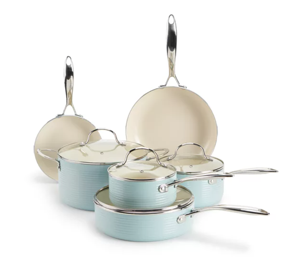Food Network Farmstead 10-piece nonstick ceramic cookware set
