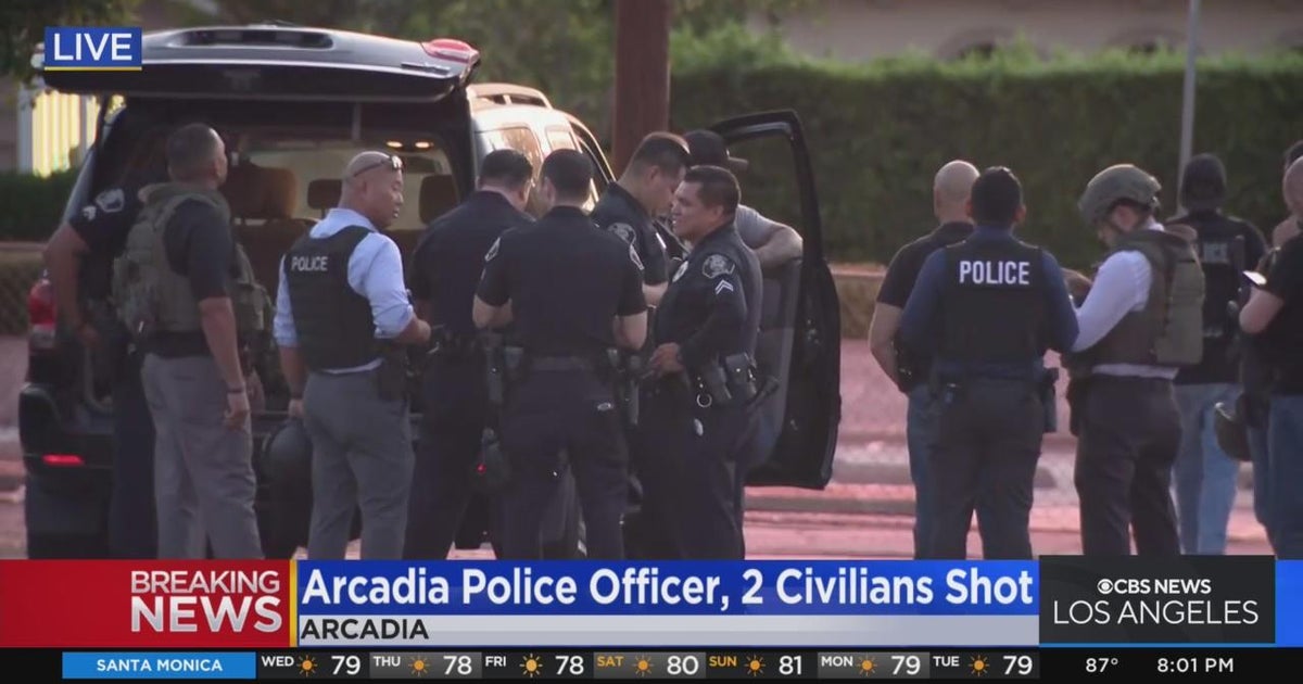 Arcadia police officer, 2 civilians shot in Arcadia CBS Los Angeles