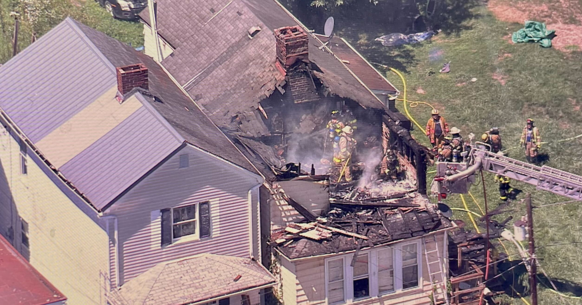 Roof of home destroyed by fire CBS Pittsburgh