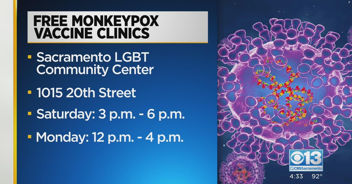 Two free Monkeypox vaccine clinics will be open in Sacramento for the next few days