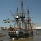 World&rsquo;s largest wooden sailing ship docks in London