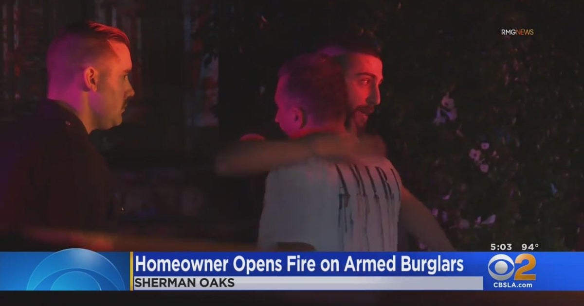 Sherman Oaks homeowner opens fire at armed burglars - CBS Los Angeles