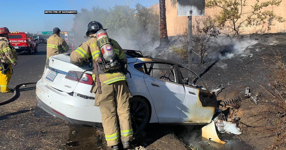 Tesla Catches Fire On I-80 Near Sacramento; 1 Person Taken To Hospital ...