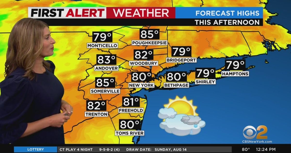 First Alert Weather: CBS2's 8/15 Monday afternoon update - CBS New York