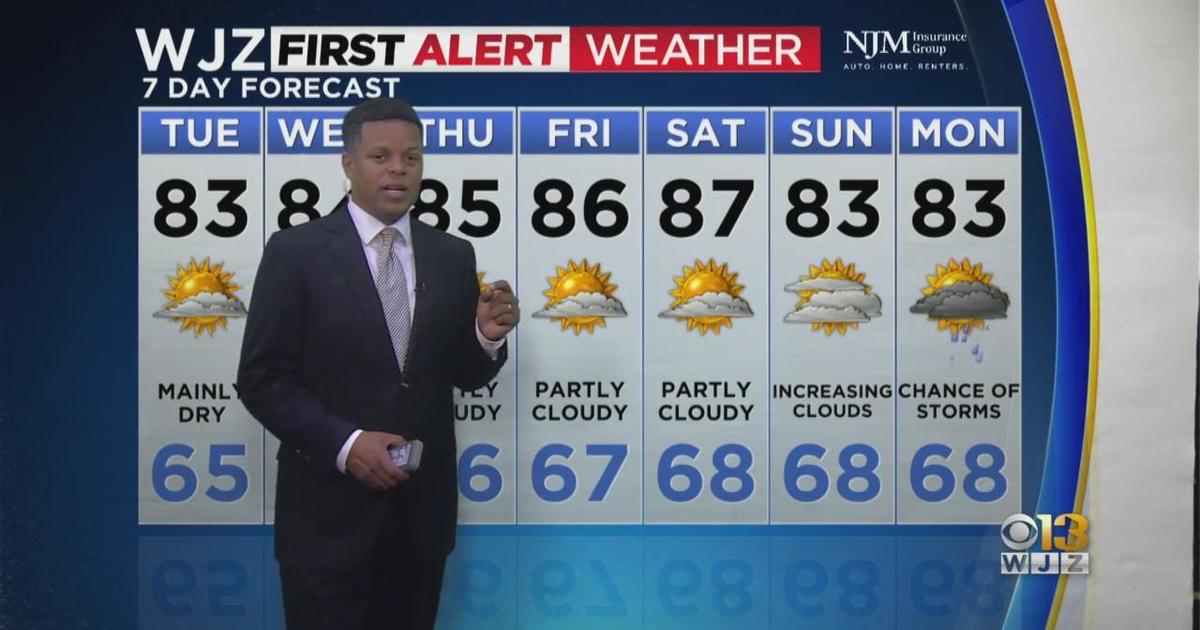 Derek Beasley has your Monday night forecast - CBS Baltimore