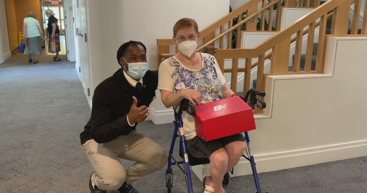 Man helps find shoe donations for residents at Brighton senior living