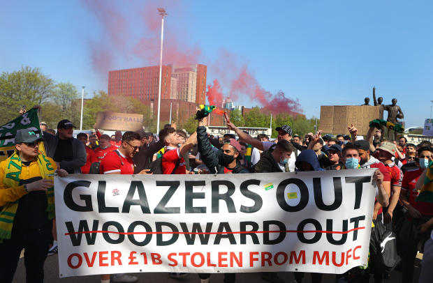 Manchester United Supporters Protest Against The Glazer Ownership 