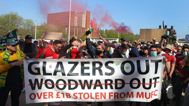 Manchester United Supporters Protest Against The Glazer Ownership 