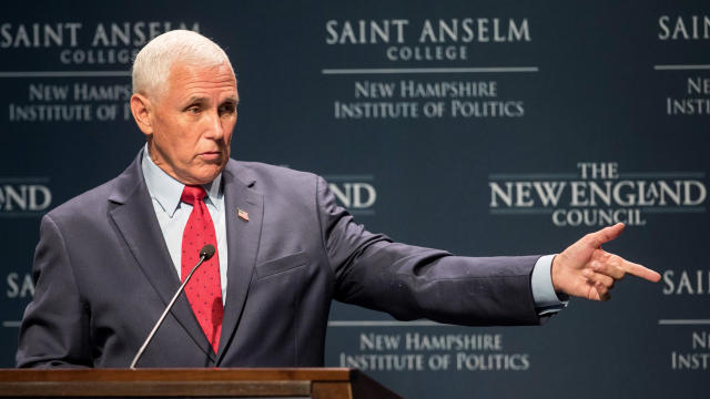 Former Vice President Mike Pence Speaks At Politics & Eggs Event In New Hampshire 