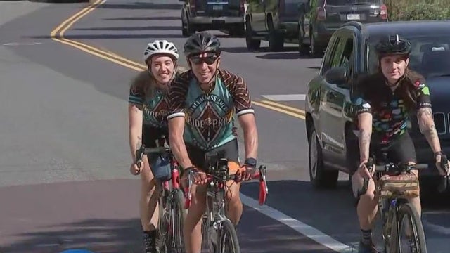 Cyclist biking across country for good cause makes stop in Chester County 