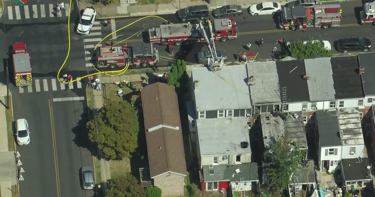 3-alarm fire breaks out in section of rowhomes in Allentown - CBS ...