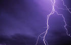 Lightning Bolts Above Colorado at Night 