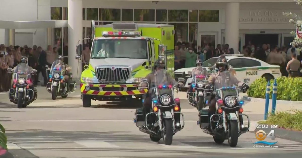 Honor Guard escorted entire body of slain Miami-Dade Detective Cesar Echaverry to health care examiner’s place of work