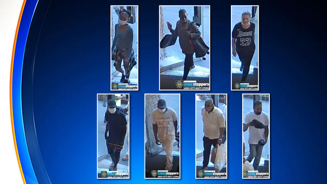 Surveillance photos of suspects in a robbery at Lululemon store in the Meatpacking District. 