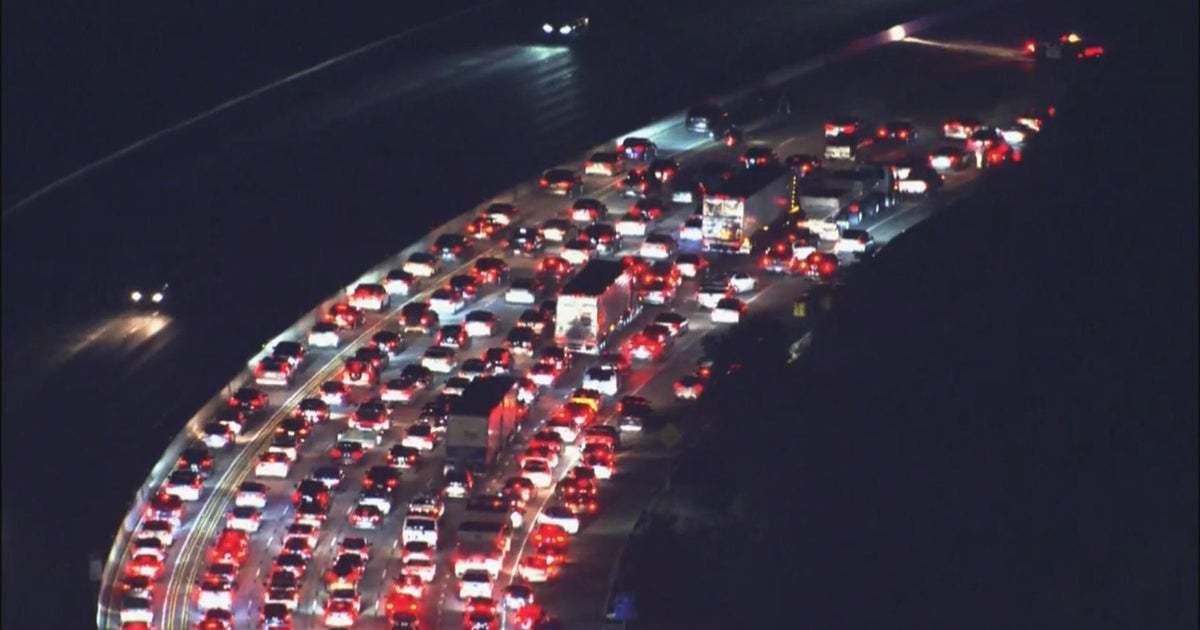 Big rig bursts into flames after crashing on the northbound 14 Freeway ...