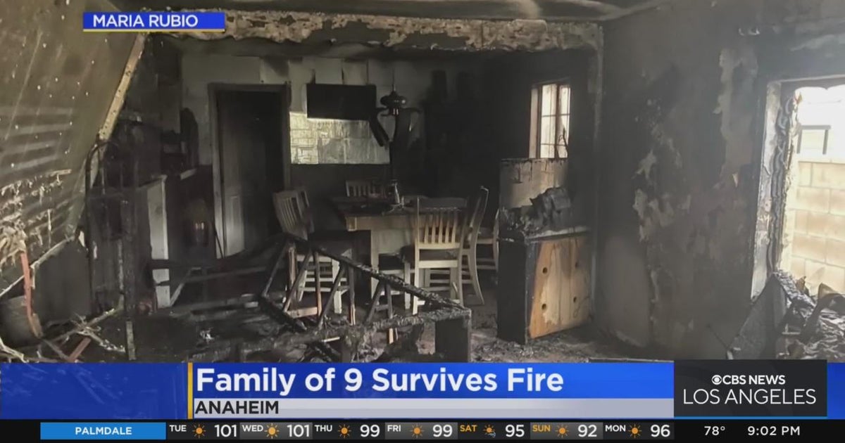 Family of 9 survives house fire in Anaheim CBS Los Angeles